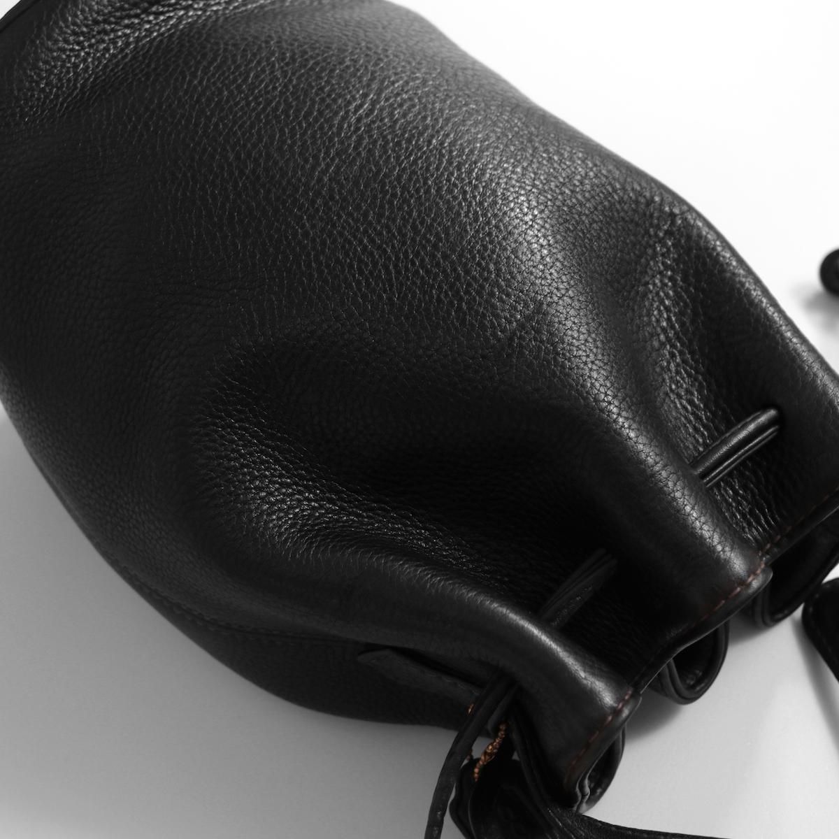 レディース] 1990s USA製 オールドコーチ 巾着バッグ ブラック [OLD