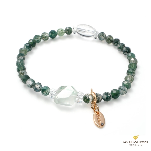 グリーンファントム＆モスアゲート｜パワーストーンブレスレット｜開運