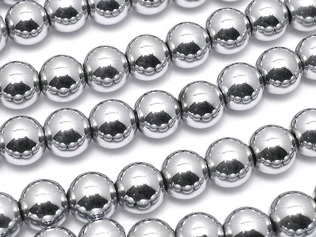 ヘマタイト ラウンド6mm シルバーコーティング ｜天然石ビーズの卸問屋