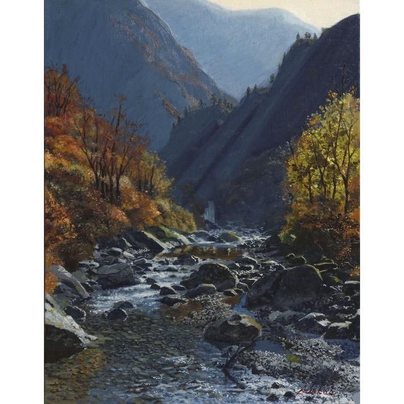 酒井昭輝 「静寂の朝」 油彩6号 - 一枚の繪オンラインショップ