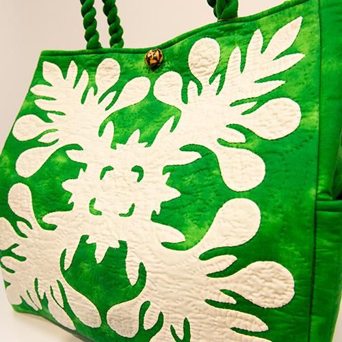 Southern Forest 】ラージレッスンバッグ ハワイアンキルトバッグ