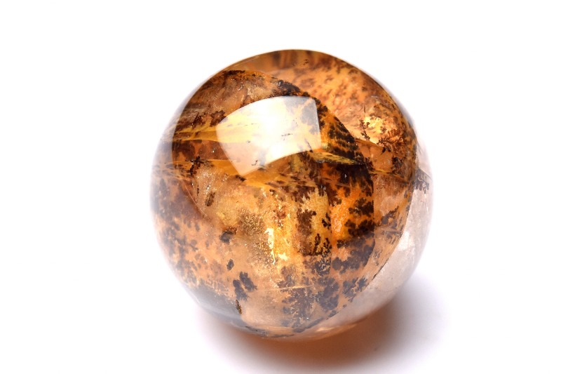 1点物】天然の水彩画 デンドリティッククォーツ 23mm 丸玉(台座なし