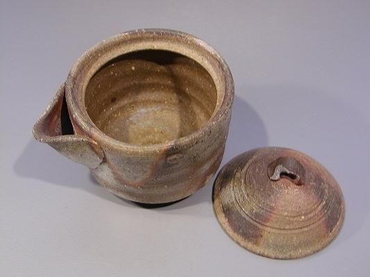 茶道具 備前焼 宝瓶(ほうひん)急須、 堀江祥山（ほりえ しょうざん）作