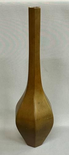 十代中川浄益作 唐銅角木写 花入 淡々斎書付 - 茶道具 小西康 WEBSHOP