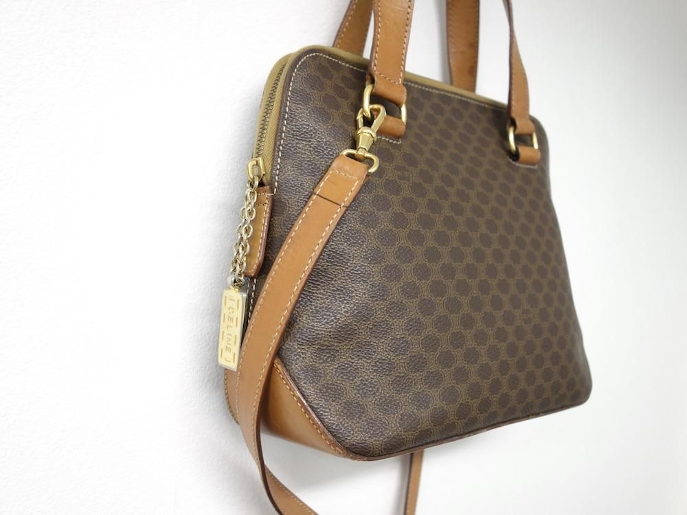 OLD CELINE オールド セリーヌ マカダム柄 ミニハンドバッグ