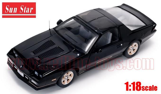 サンスター 1985 シボレー カマロ IROC-Z ブラック 1:18 - レッド