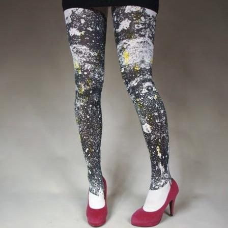 Les Queues de sardines KISHI 夜空タイツ 月面 M~Lサイズ - PILVI