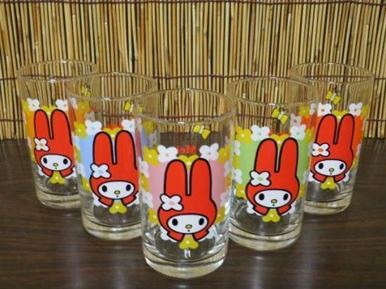 マイメロディ グラス 5個セット - 「宝の森」昭和レトロ雑貨