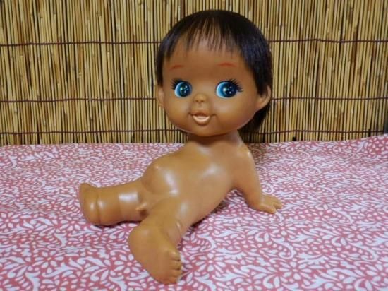 レトロ ソフビ人形（ハダカ男の子） - 「宝の森」昭和レトロ雑貨
