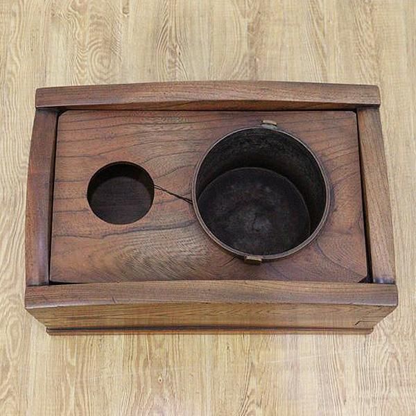 煙草盆 たばこ盆 古民具 日本製 アンティーク 大正時代 - ブルー