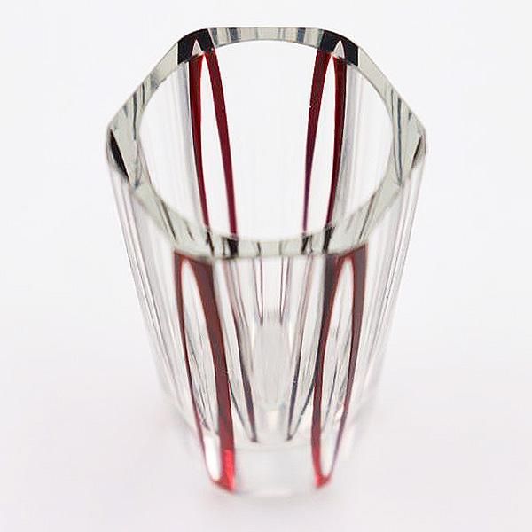 大正時代赤切子アンティークショットグラス存在感ある一品