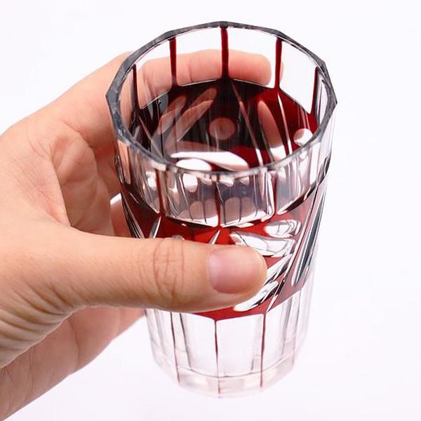 大正ロマン溢れるアンティーク赤切子グラスセット