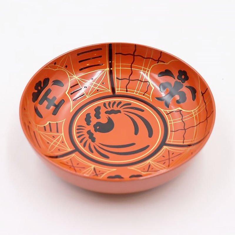 小皿 漆器 日本製 蒔絵入り 大正昭和頃 鳳凰菱形小皿