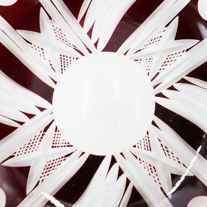 鉢 赤切子 ボウル 大正昭和 直径23cm 高さ10cm