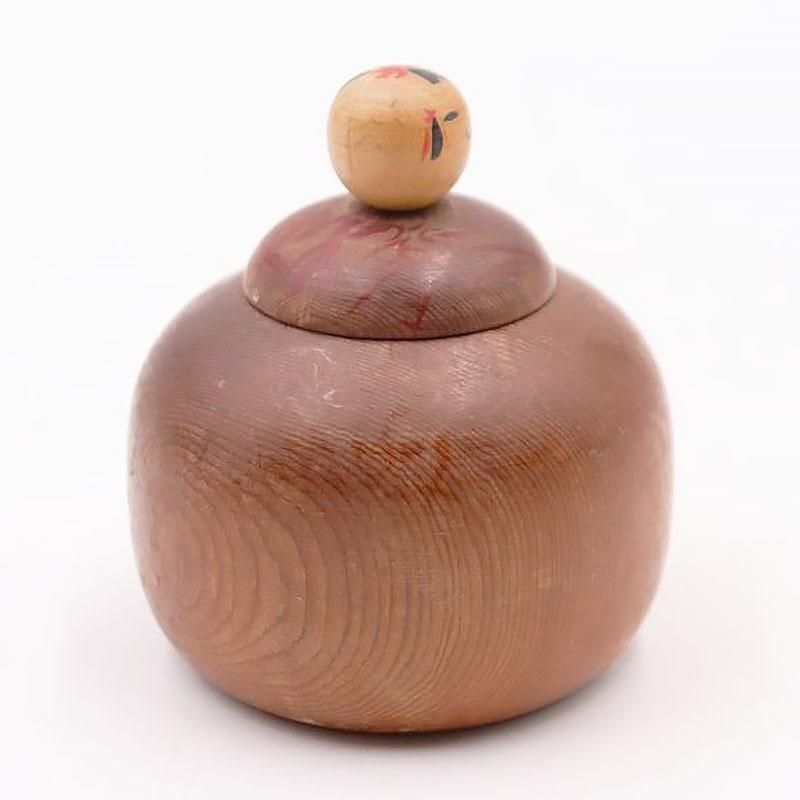 伝統こけし 鳴子系 桜井昭二 昭和中期 小物入れ アンティーク