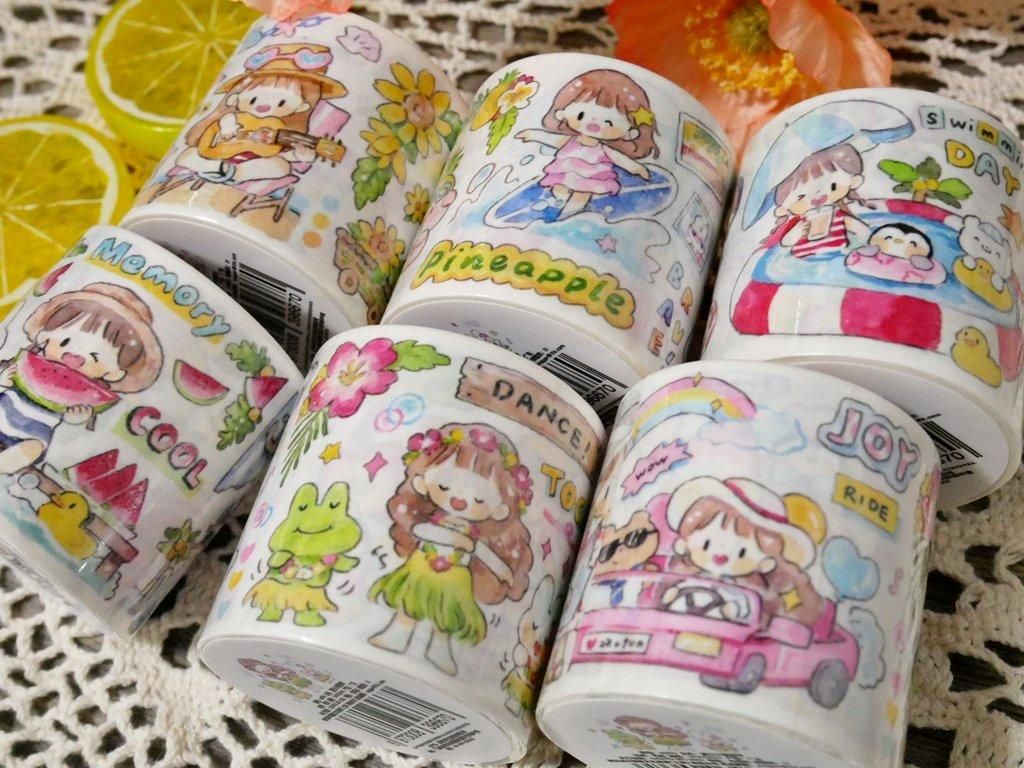 Molinta】 マスキングテープ 阿卓夏日小事/Summer（和紙）