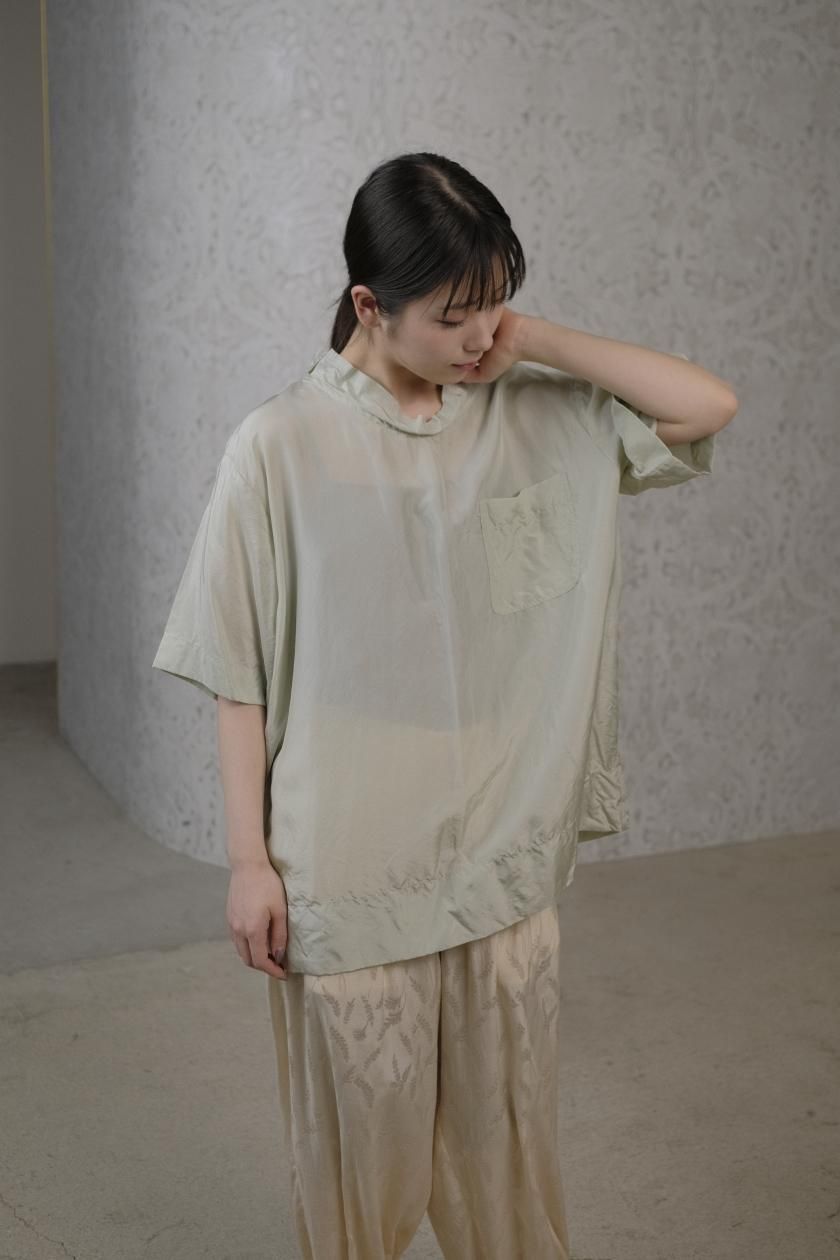 TOWAVASE / silk T-shirt (moss green) / 27-0017S | 2024ss新作の定番