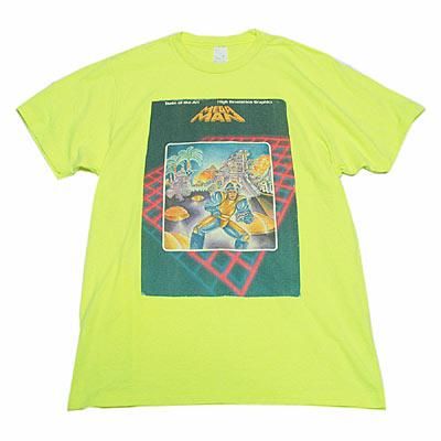 ロックマン(MEGA MAN) 北米版NES Tシャツ（イエロー） - ゲームと映画