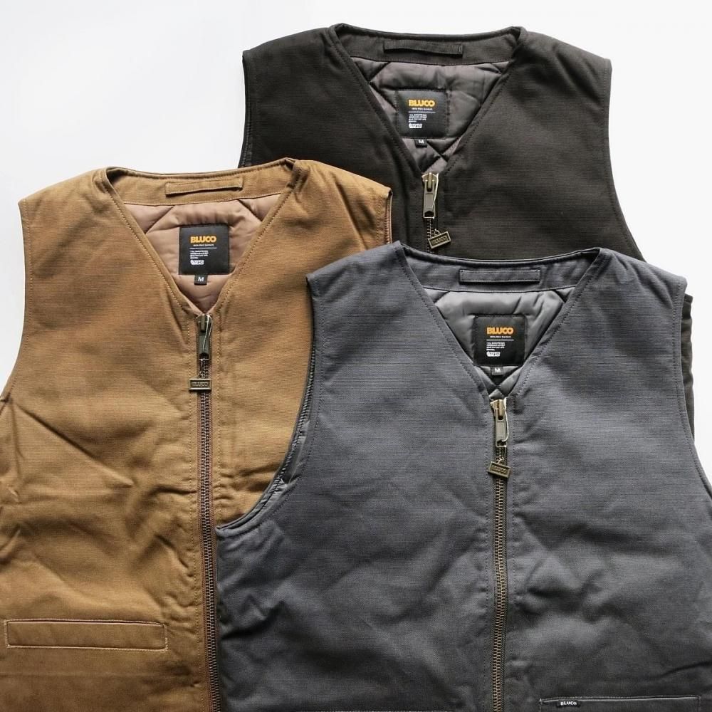 155-35-013 V NECK DUCK VEST Vネック ダック ベスト BLUCO ブルコ