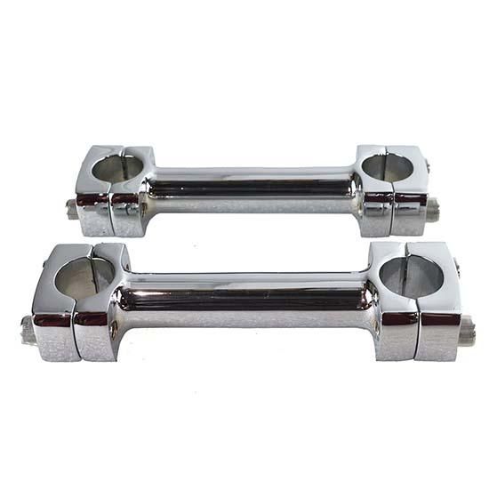 PAUGHCO ドッグボーン ライザー 5インチライズ クローム 1インチ径