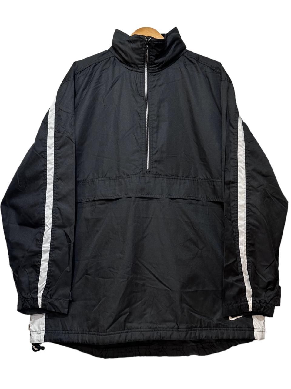 00年製 NIKE Logo Nylon Anorak Parka 黒 L 00s ナイキ アノラック