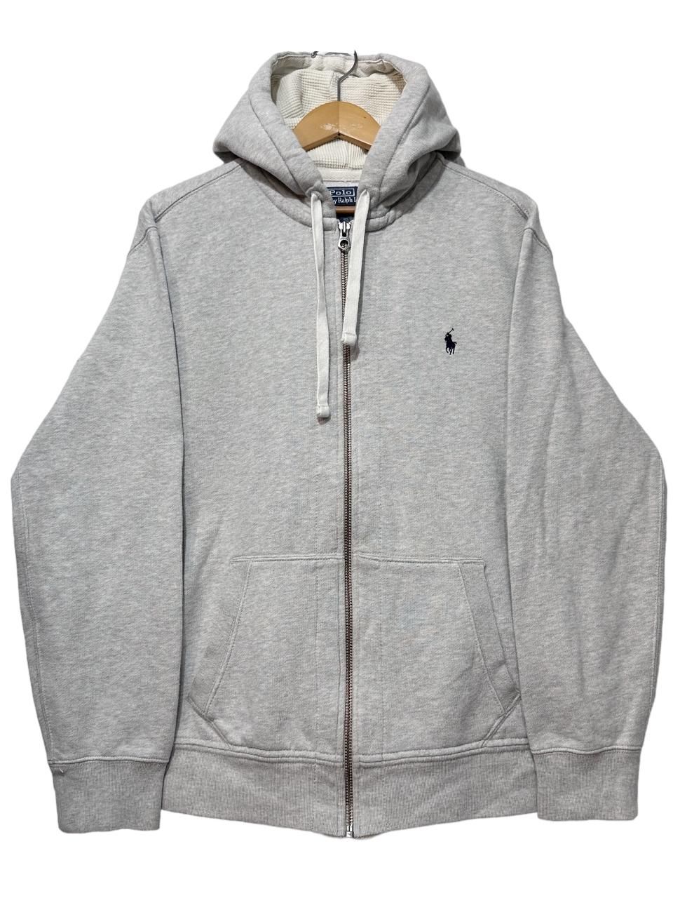 Polo Ralph Lauren Logo Zip Up Sweat Hoodie 灰 XL ポロラルフ