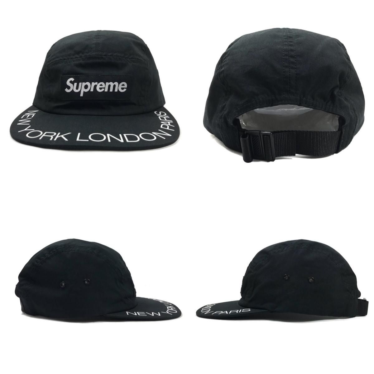 18SS SUPREME Visor Print Camp Cap (BLACK) シュプリーム ボックス