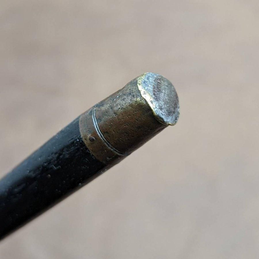 1919年 英国アンティーク 紳士用ステッキ 杖 曲がりホーンハンドル