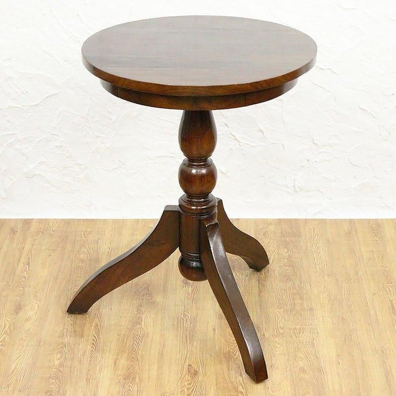 ヴィンテージ 木製 丸テーブル カフェテーブル 52cm
