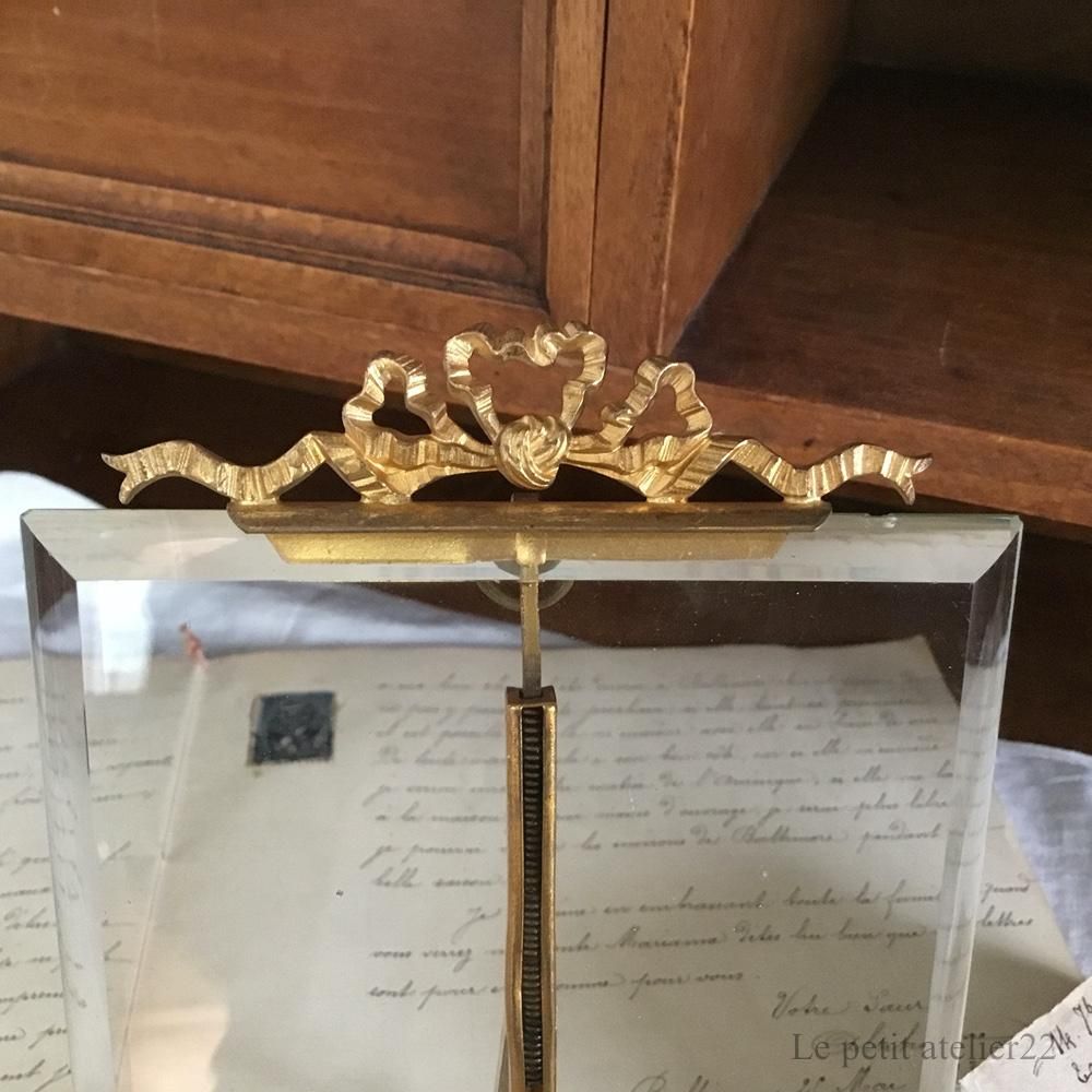 フランス アンティーク リボン装飾フォトスタンド