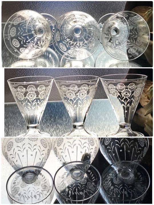 アンティークバカラ製優雅なカラフェ＆グラス6個セット1936年以前の希少品