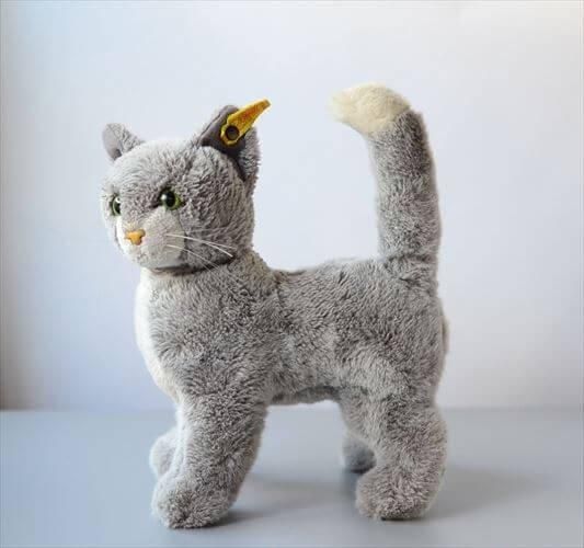 Steiff グレーの子ネコ ヴィンテージ ぬいぐるみ