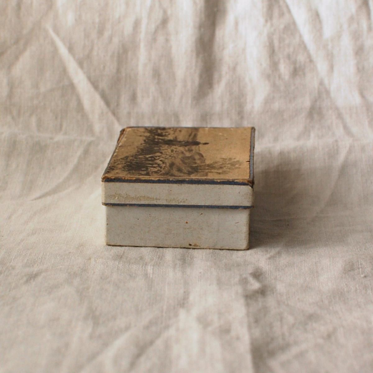 ヴィンテージ羊飼い絵紙箱、フランス製