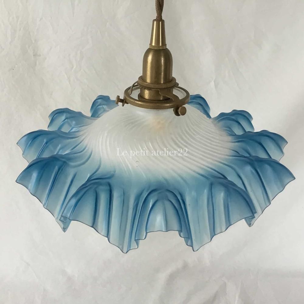 シェードのみ)(すりガラス)フランスアンティーク 照明 ランプシェード