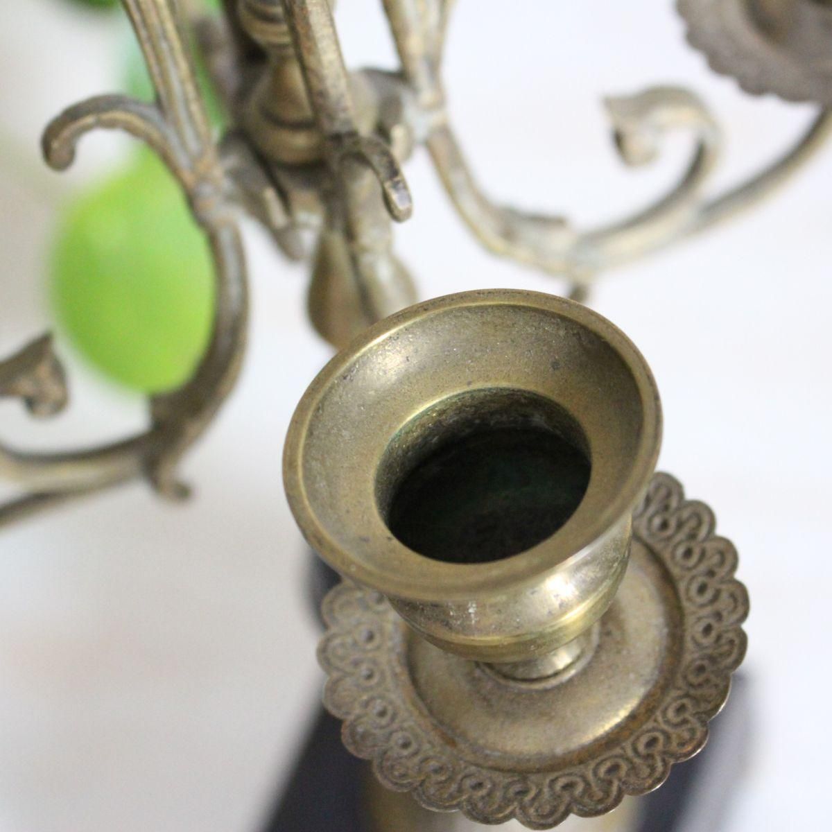 フランスアンティーク 5灯カンドラブラ 燭台 ナポレオン3世様式 真鍮