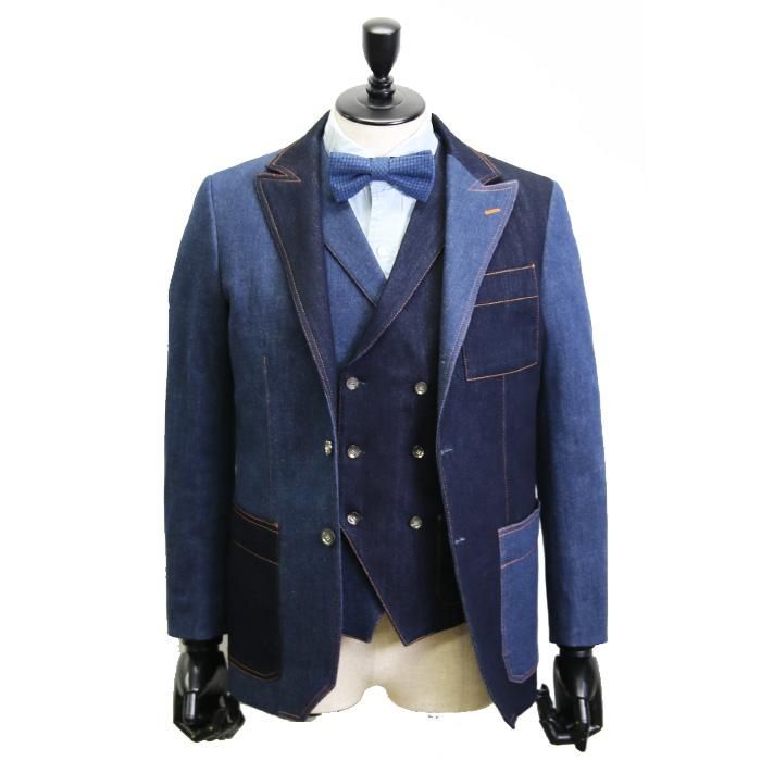 国産デニム・日本製デニム セルヴィッチデニムスーツ「AMIRACRAZY