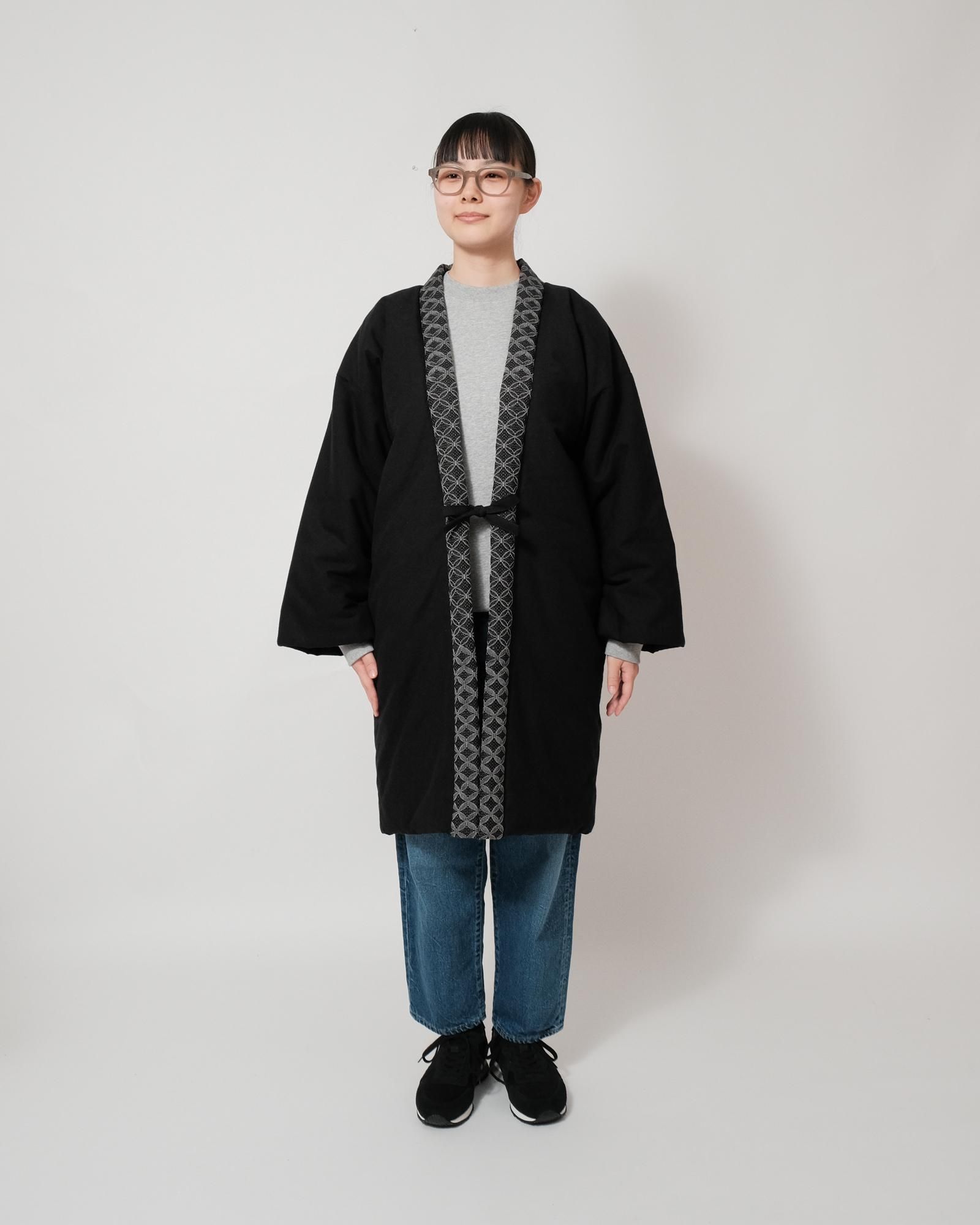 宮田織物 はんてん 半纏 [狐火袢天・黒] 男女兼用 - katakana