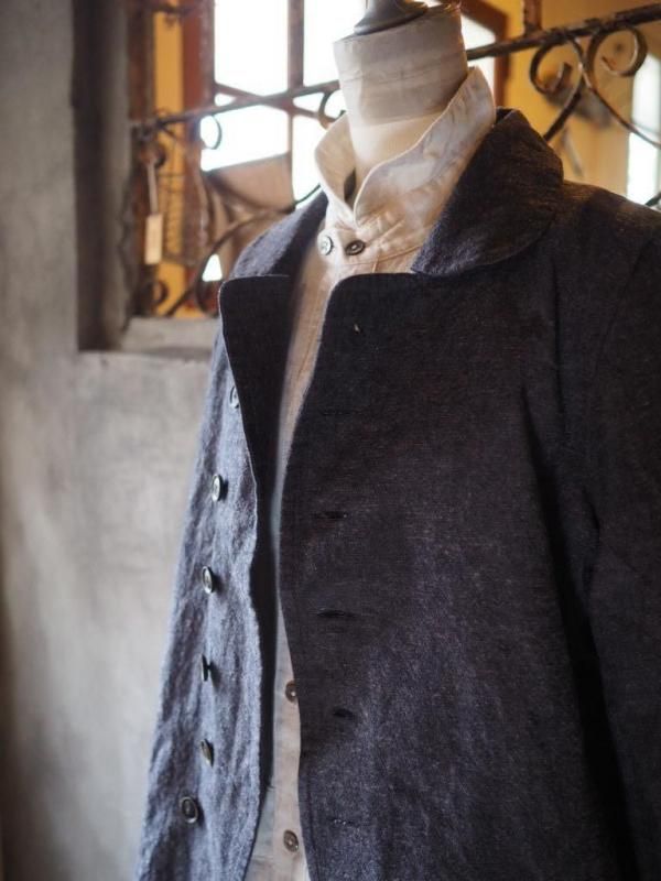 ラウンドカーディガンジャケット レディース コットンリネン