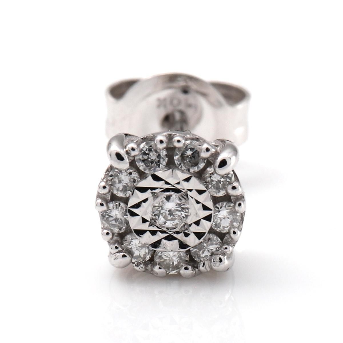 ダイヤモンド 10K ホワイトゴールド ピアス 5mm E2427-10W - AVALANCHE