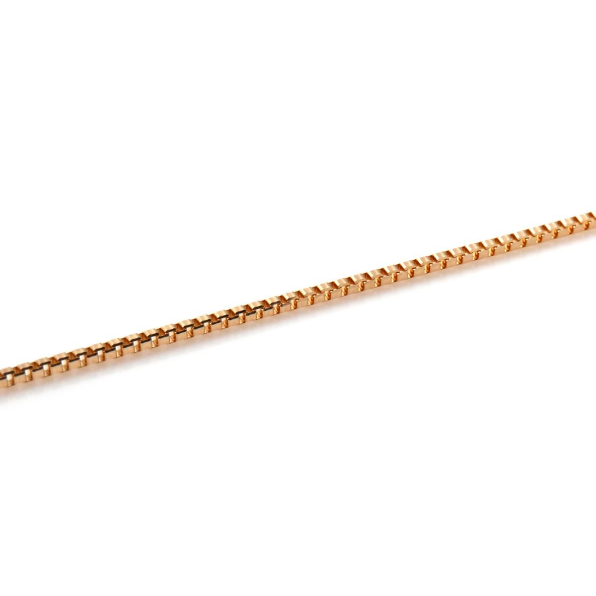 10K イエローゴールド ボックスネックレス 幅0.5mm 40cm-45cm ﾍﾞﾈ0.5