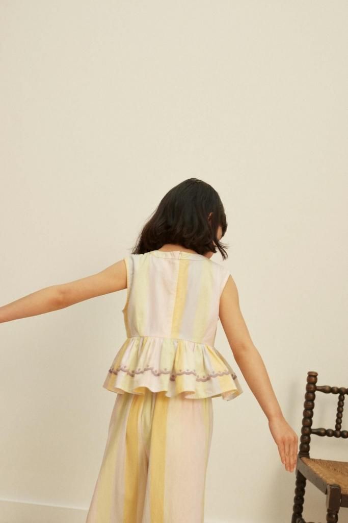 Apolina Wini Trouser Set - Painters Stripe - LILY SOURIRE