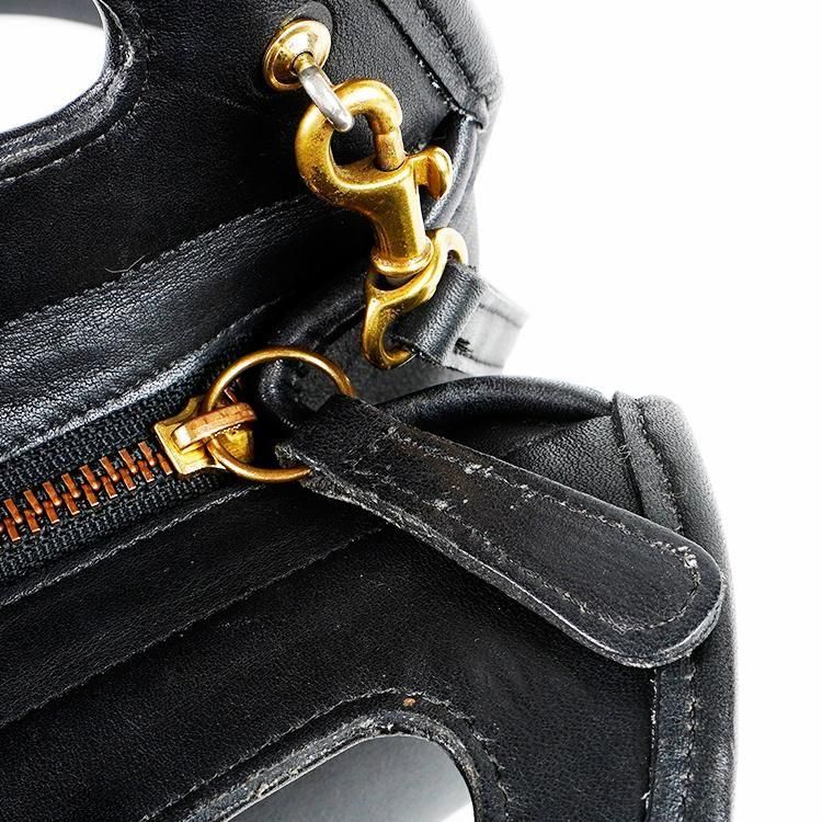 COACH コーチ ハーフムーン2WAYショルダーバッグ ブラック