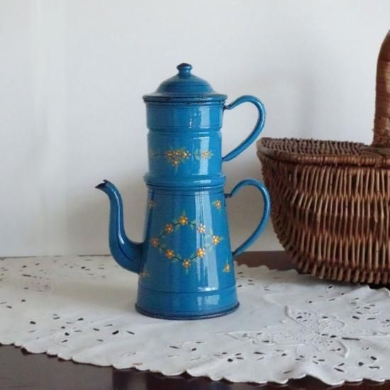 アンティーク ホーローポット | フランス 2段式ホーローポット