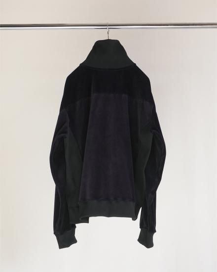 ANCELLM | アンセルム VELOUR SWITCHING JACKET(NAVY) / ベロア