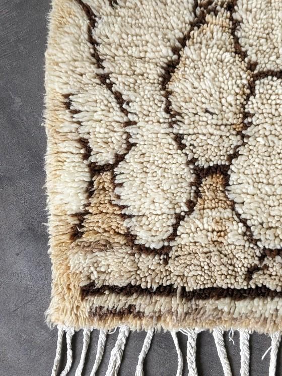 モロッコラグ「AZILALアジラル」RAZ022ベージュ/Hibou.イブーモロッコ