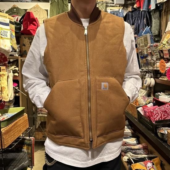 CARHARTT / DUCK VEST BLACK/BROWN-カーハートダック ベスト ブラック