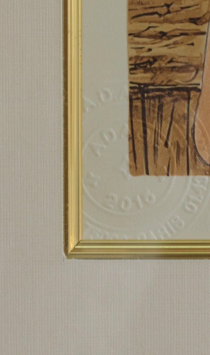 シルクスクリーン版画 レオナールフジタ「 フォークを持つ少女」商品