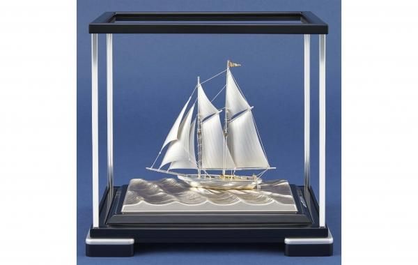 銀製 ヨット4号(2本マスト) ソリッドケース - TAKEHIKO - 武比古