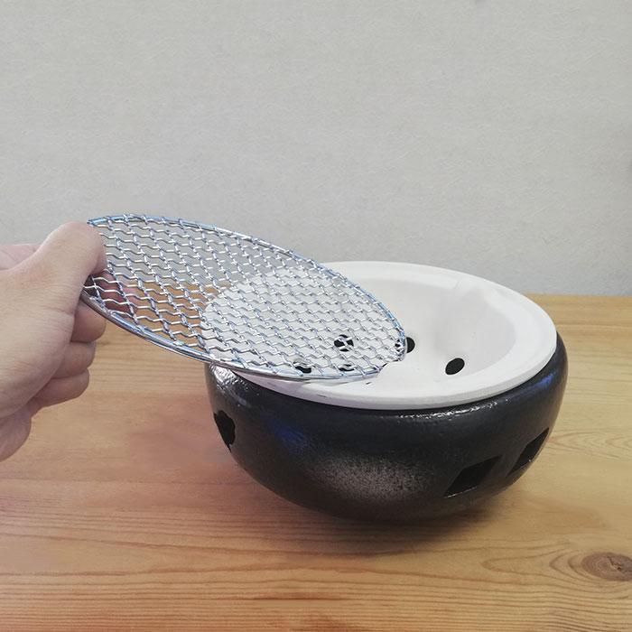 萬古焼 伊勢炭焼 水コンロ 黒 7号