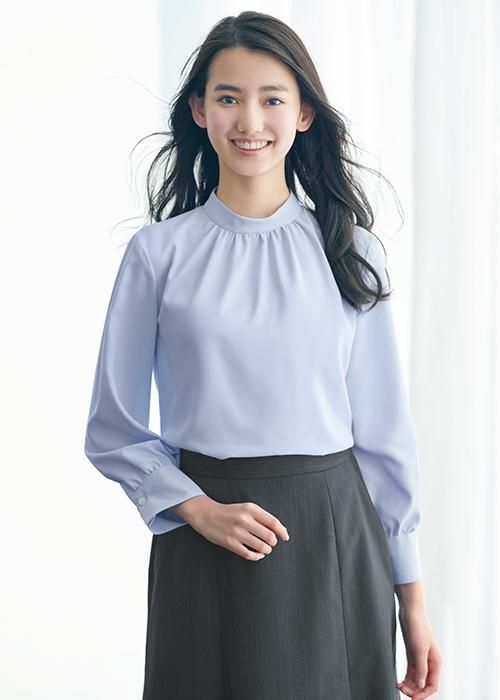 EWB755(カーシーカシマ)ENJOY ブラウス ストレッチ上品 5～19号 会社